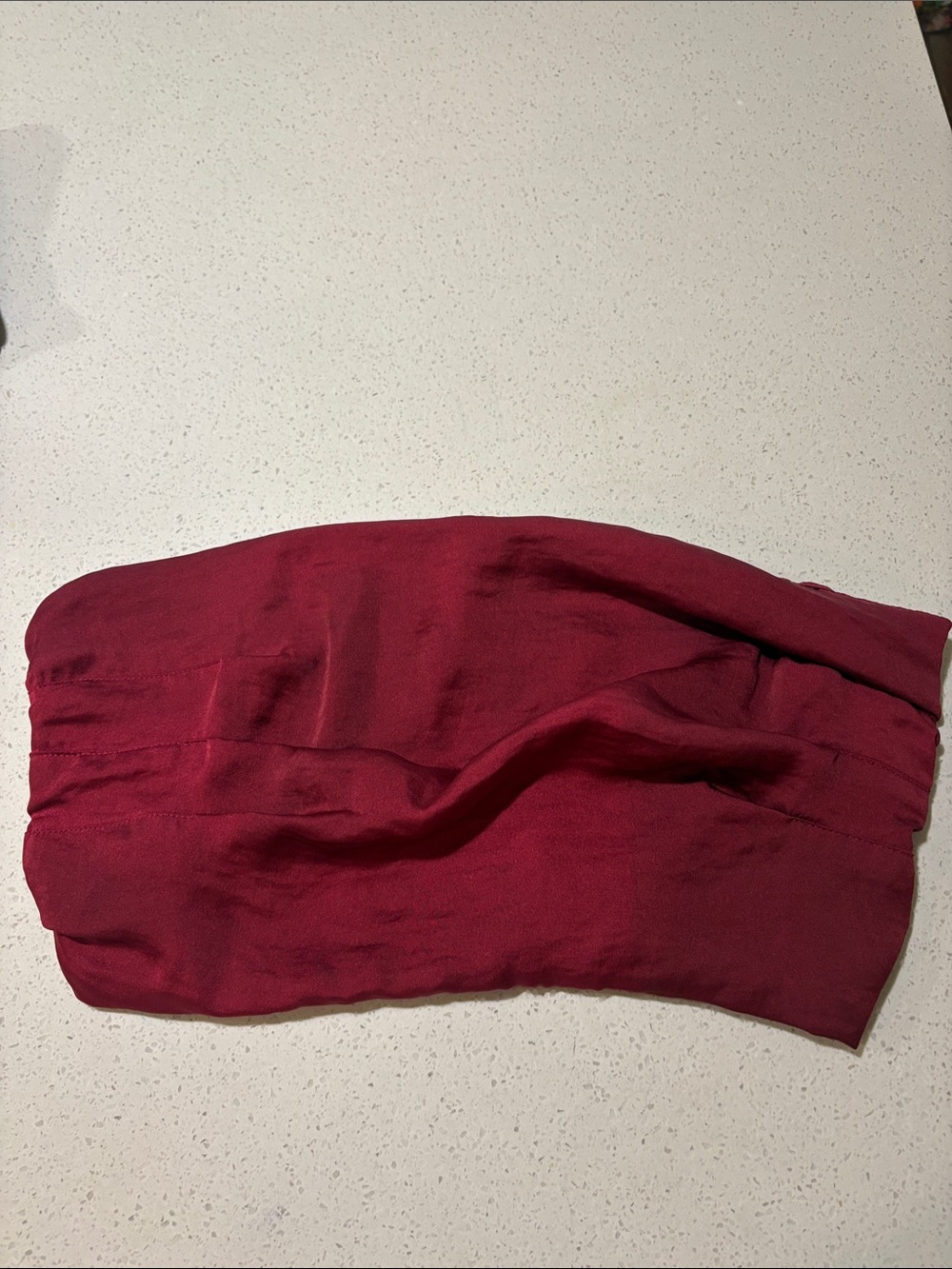 Free People Burgundy Bandeu Top- Comfortable Stretch